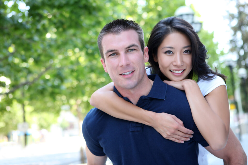 couple - asian + caucasian